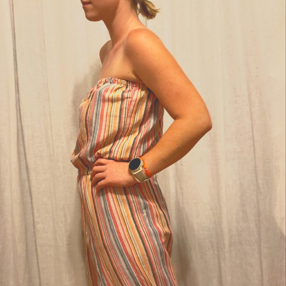 Drew Striped Pink and Blue Jumpsuit